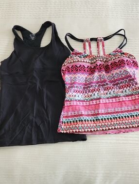 Set Of 2 Womans Athletic / Swim Tops.